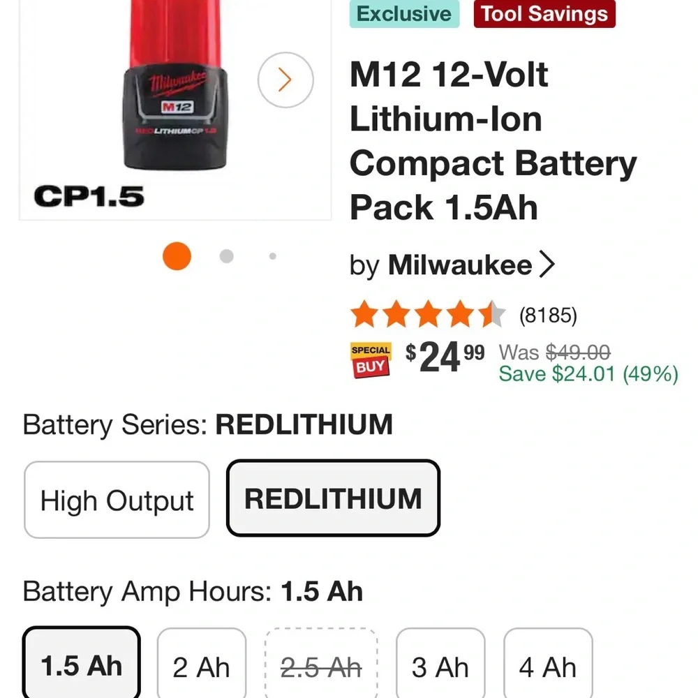 Milwaukee Gray Zip-Up Hoodie with Charger (battery not included) - Picture 8 of 9